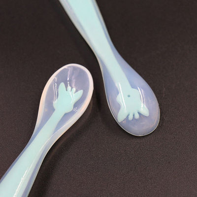 BPA Free Silicone Rubber Supplies Łyżka do karmienia miękka dla noworodka
