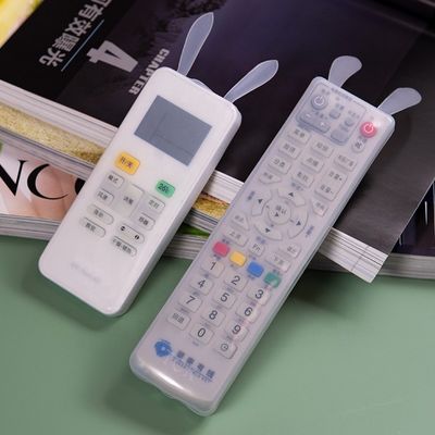 Świecące w ciemności zielone ucho królika silikonowe etui ochronne/rękaw/etui na pilota do telewizora i klimatyzatora