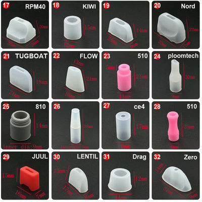 Jednorazowe 810 510 silikonowe materiały gumowe Drip Tip Trwałe dla e-papierosów